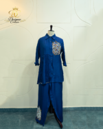 Royal Blue Hand-Embroidered Co-Ord Set