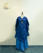 Royal Sapphire Woven Chanderi Kaftan Set