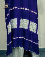 Royal Purple Mirror Work Tie-Dye Kurta Set - Image 3