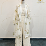 Lily Print Layered Trench Co-Ord Set