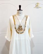 Ivory Gold Coin Embroidered Kurta Set - Image 6