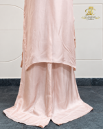 Blush Pink Hand-Embroidered Tunic & Palazzo Set - Image 2
