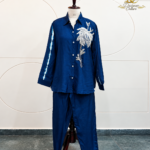 Indigo Floral Embroidered Co-Ord Set