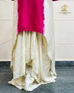 Fuchsia Tie-Dye Asymmetric Kurta Set - Image 4