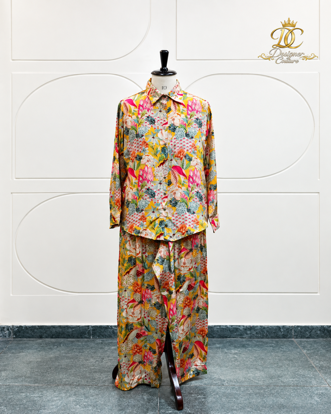 83 Tropical Bloom Silk Co-Ord Set - Image 1