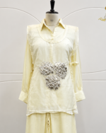 Ivory Silk Floral Appliqué Co-Ord Set - Image 3